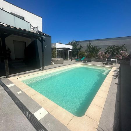 Superbe Appartement Avec Piscine Et Spa Privatif Villeneuve-lès-Béziers Eksteriør bilde